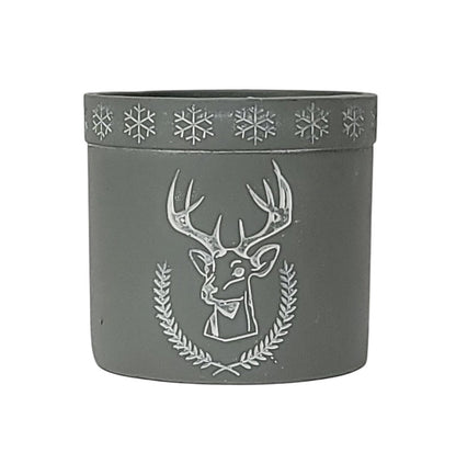 C21476 Resin Snowflake/Deer Pot 3A