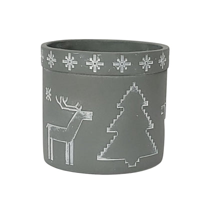 C21476 Resin Snowflake/Deer Pot 3A