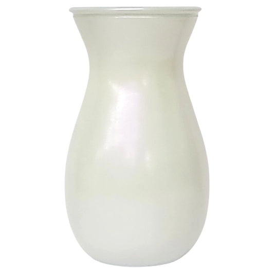 G3766W-6 | 8.75"T | PEARLIZED WHITE GLASS VASE | CASE OF 6