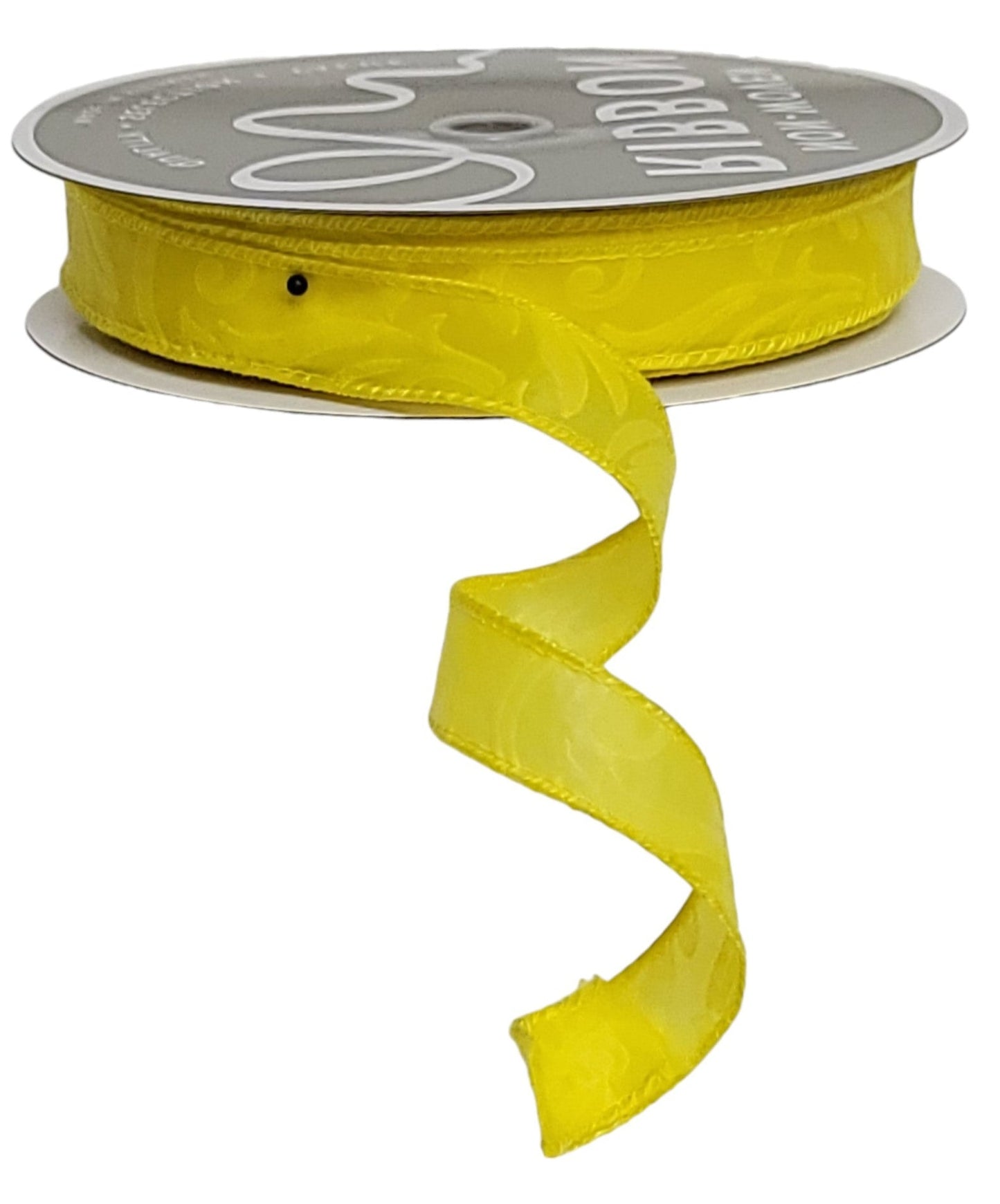 NR500429 | 1" | Leaf Filigree | Yellow | 50yd