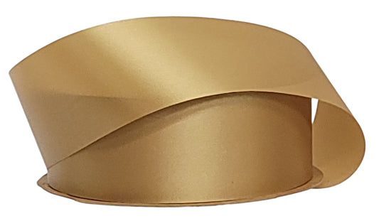 250033 | 2" | Satin Lustre Ribbon |  Holiday Gold  | 100yds