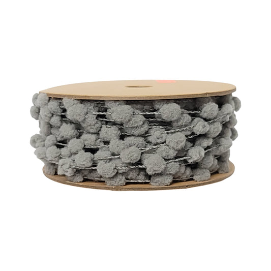 4106-012-09G | 8mm | Pom Pom  | Grey | 25yds