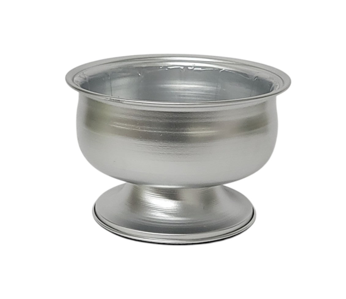 8106SO | METAL PLANTER W/BASE | SILVER