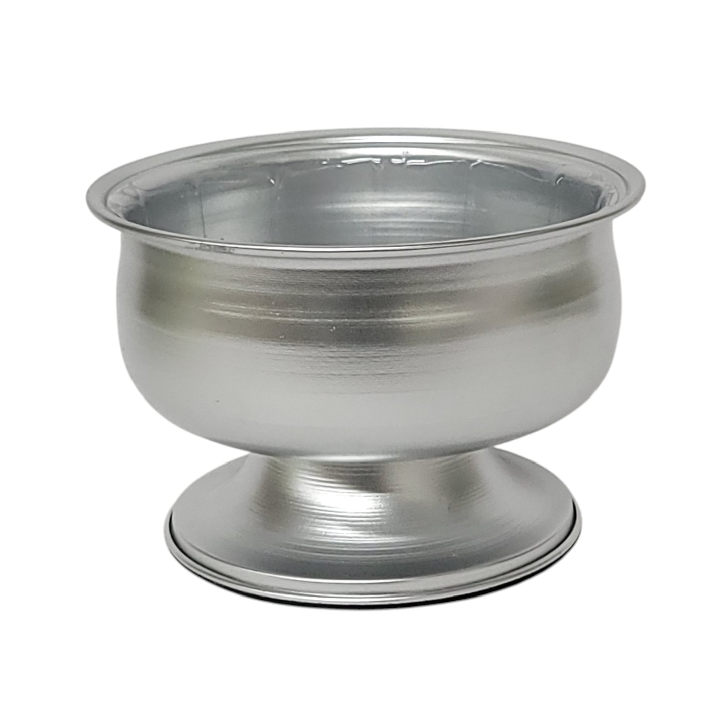8105SO | METAL PLANTER W/BASE | SILVER - A&B Wholesale Market Inc