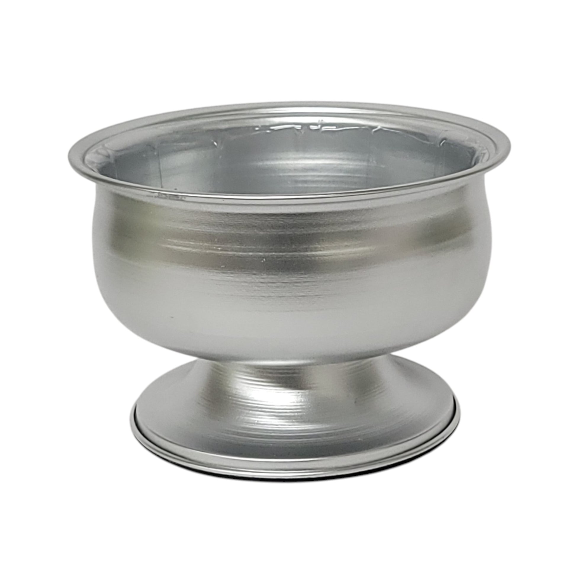 8105SO | METAL PLANTER W/BASE | SILVER - A&B Wholesale Market Inc