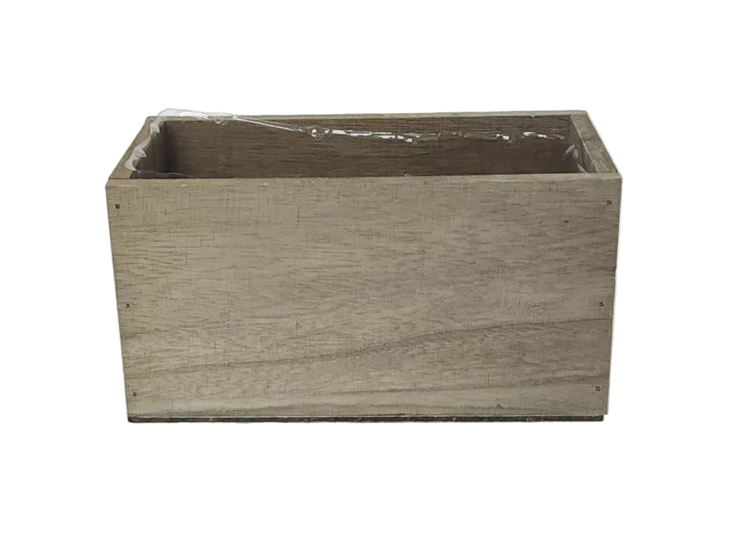 170366-BR  | 7.5" | Rectangular Wood Box Planter | Brown