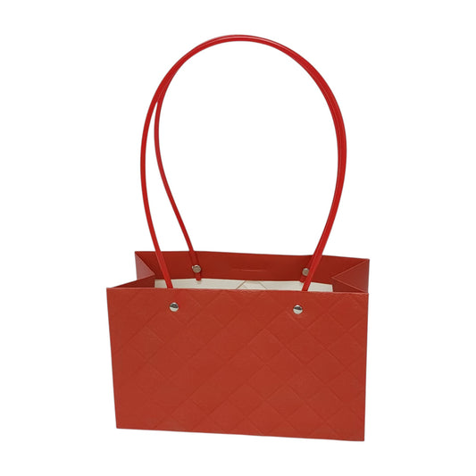 PB3009 | RECTANGULAR PRETTY BAG- DIAMOND PATTERN | RED | 12PCS/PKG