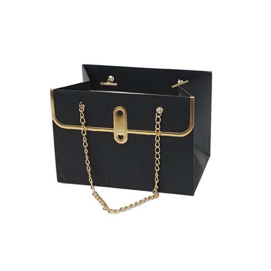PP2410  | PRETTY LITTLE PURSE W/CHAIN HANDLE (Holds Water) | BLACK/GOLD | 12PCS/PKG