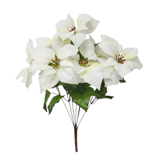 11004 | RAMO POINSETTIA BUSH X6 |CREAM