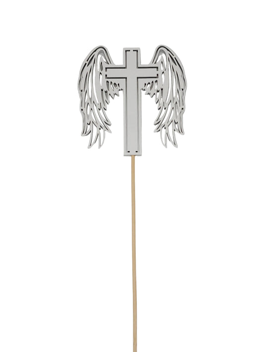 931082WHI | 22" | WINGED CROSS PICK | WHITE | 12PCS/BAG