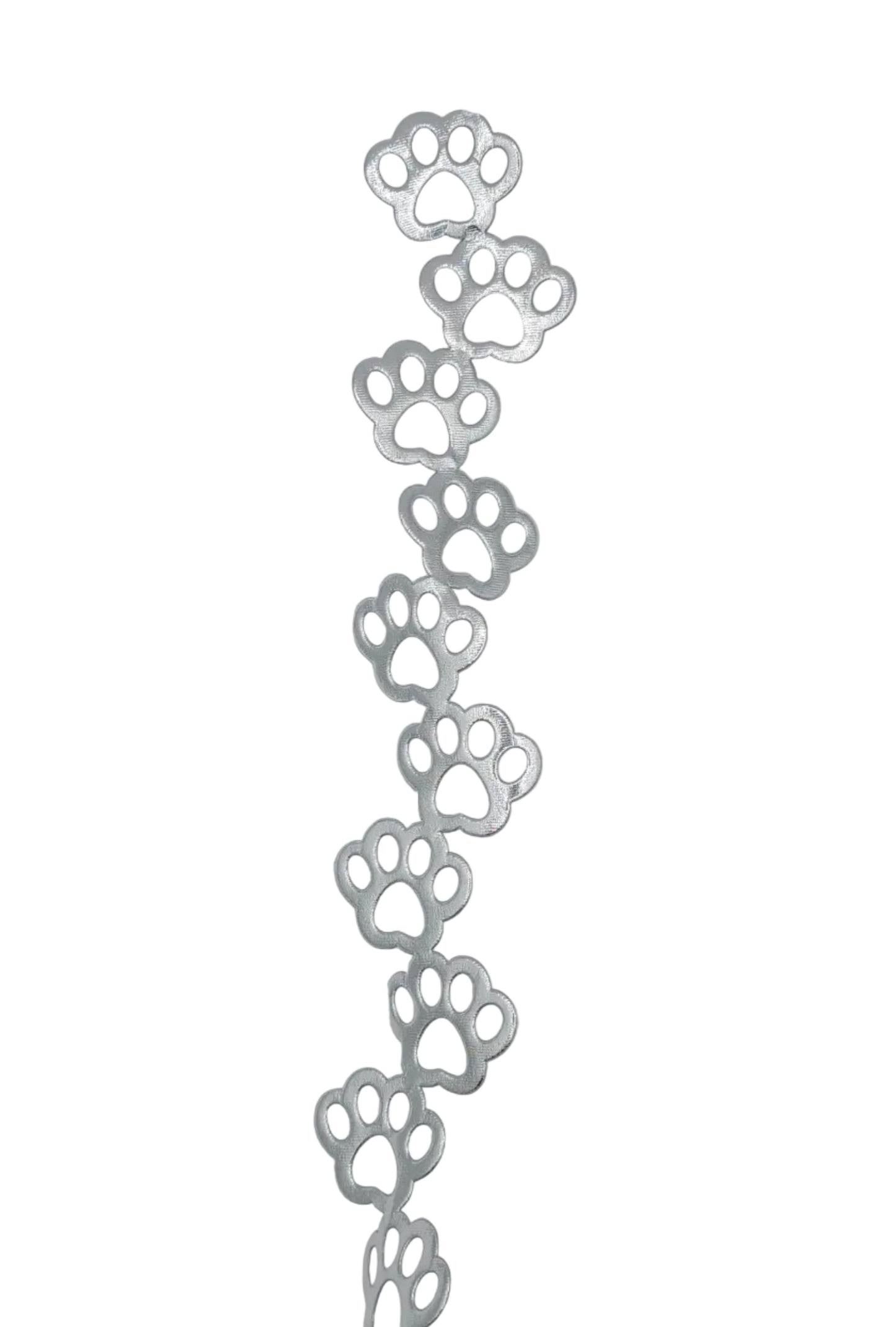 350357SLV | 2" x 36" | PAW PRINT GARLAND | SILVER
