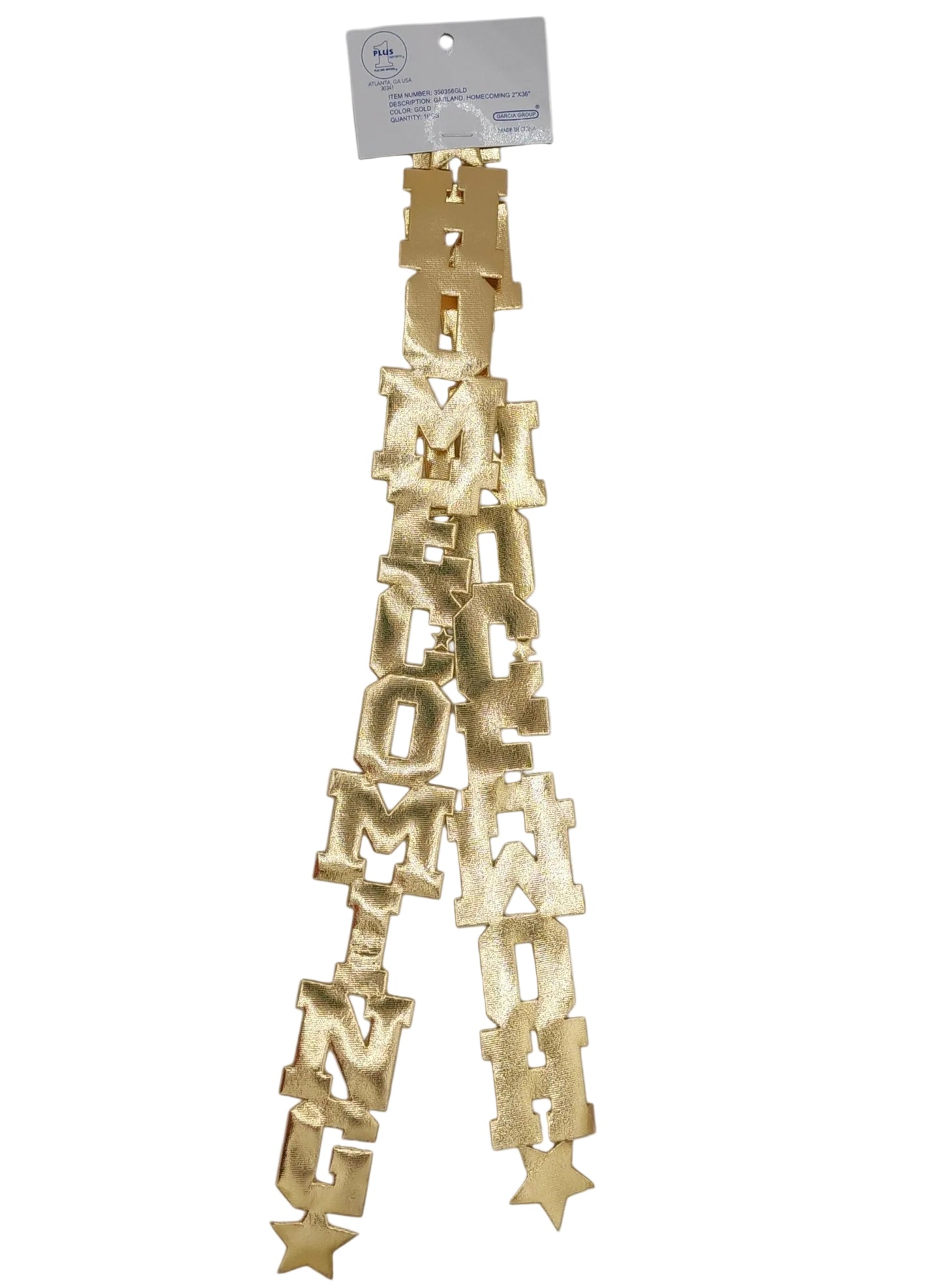 350356GLD | 2" x 36" | HOMECOMING GARLAND | GOLD