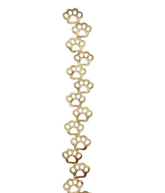 350357GLD | 2" x 36" | PAW PRINT GARLAND | GOLD