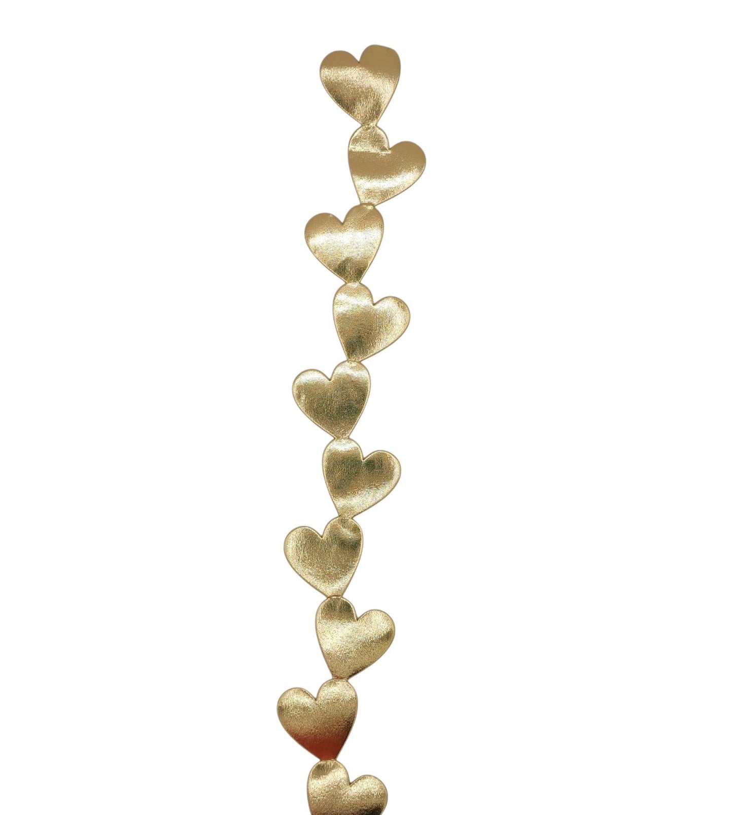 350360GLD | 2.5" x 36" | HEART GARLAND | GOLD