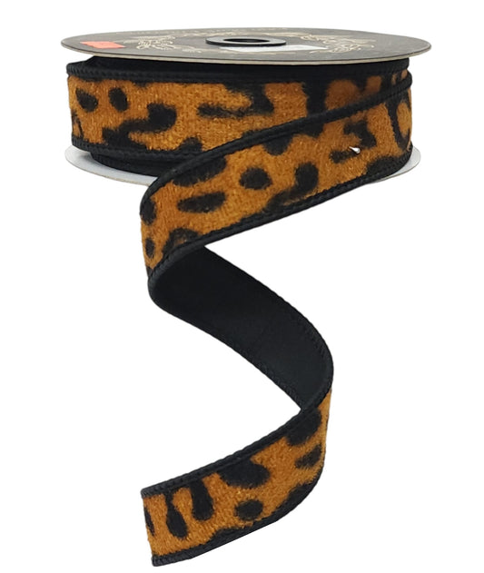 JME-WN25-093-L | 1" | DUPION FUSED LEOPARD PATTERN | 10YDS
