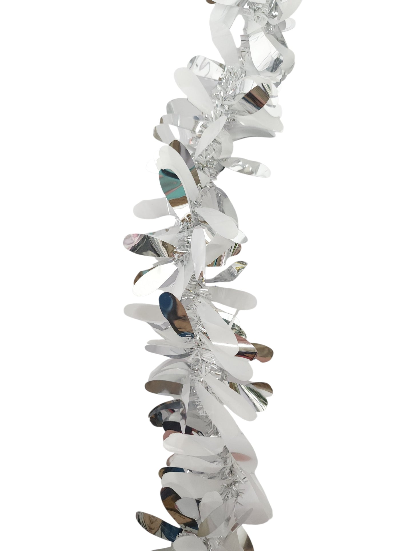 186416 | 5FT | MUM PETAL GARLAND | SILVER/WHITE