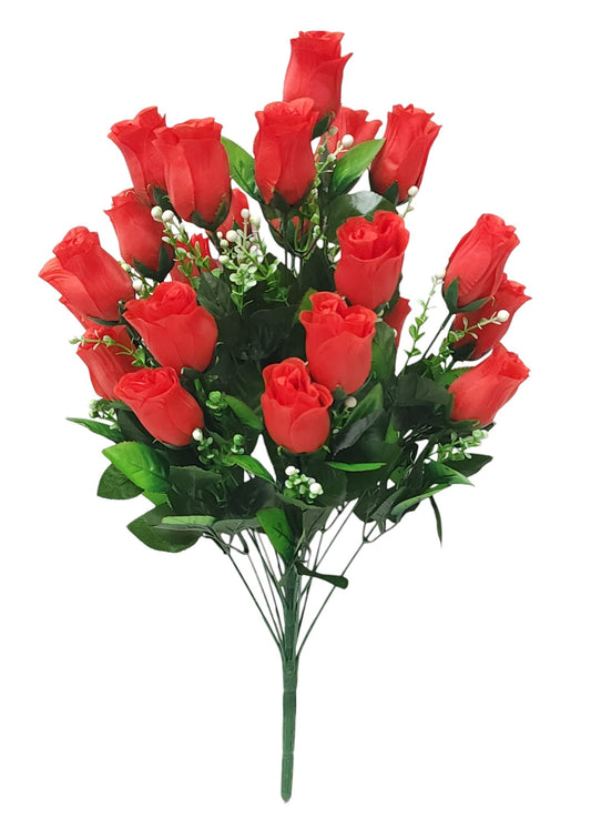 043805RED | 10" x 23" | ROSE BUD BUSH X24 | RED