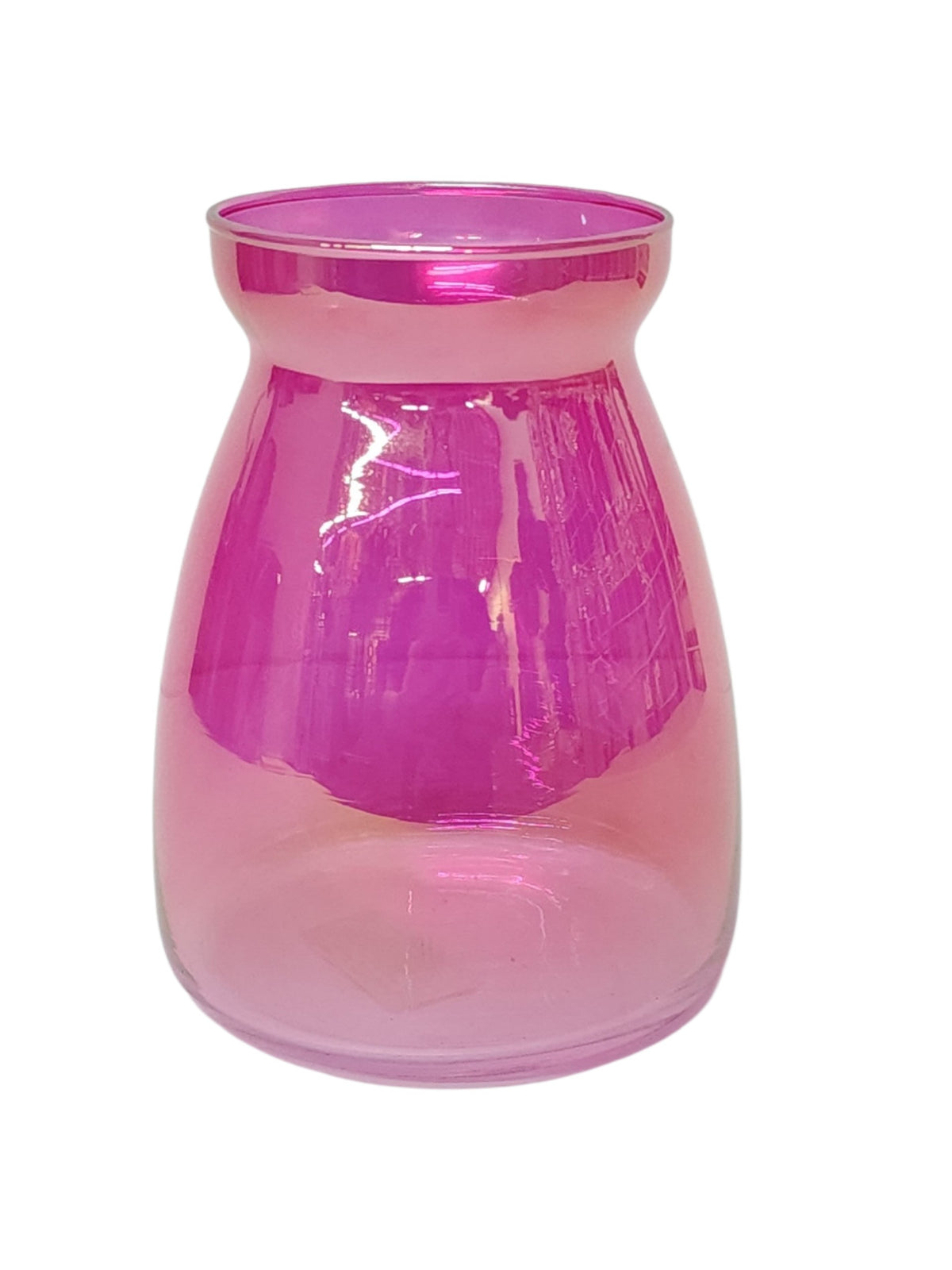 G55044 | 6"T | IRIDESCENT PINK GLASS VASE | 12PCS/CASE