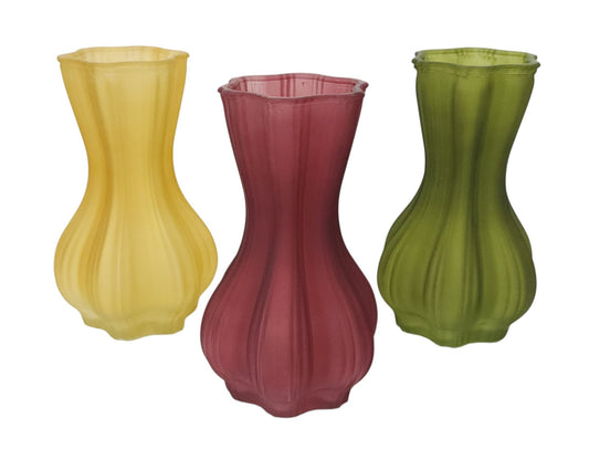 GF1499 | 8"T | CHLOE GLASS VASE | FROSTED FALL | 12PCS/CASE
