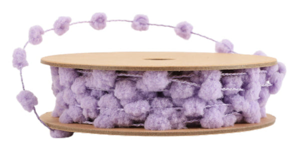 4106-447-09G | 8mm | Wired Pom Pom | Lilac | 25yd