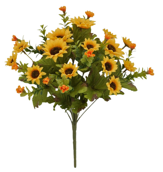 21131-YEL  14" MINI SUNFLOWER Bush x13