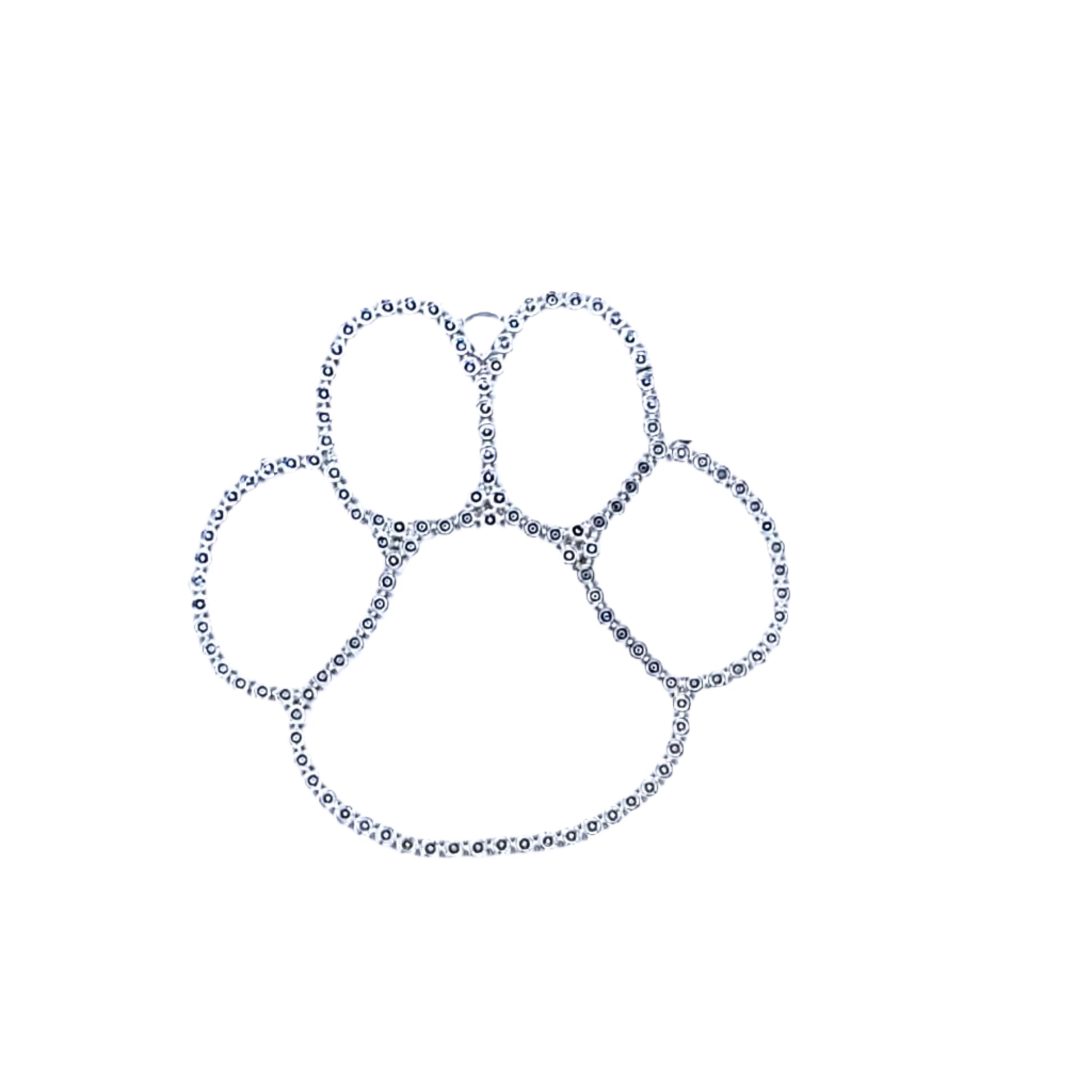 212181 Rhinestone Look Paw Slvr - A&B Wholesale Market Inc