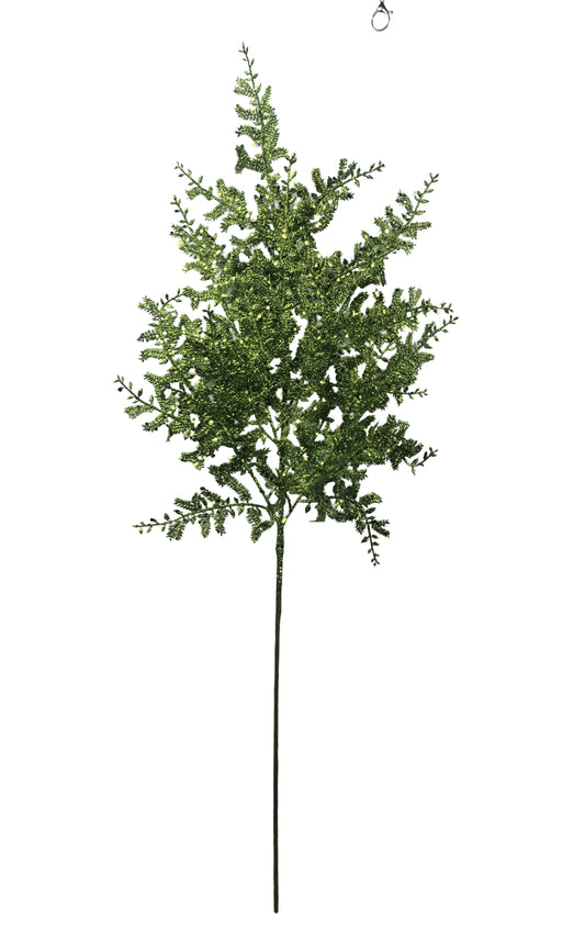 21251-GN | 32" | GLITTER FERN SPRAY | GREEN