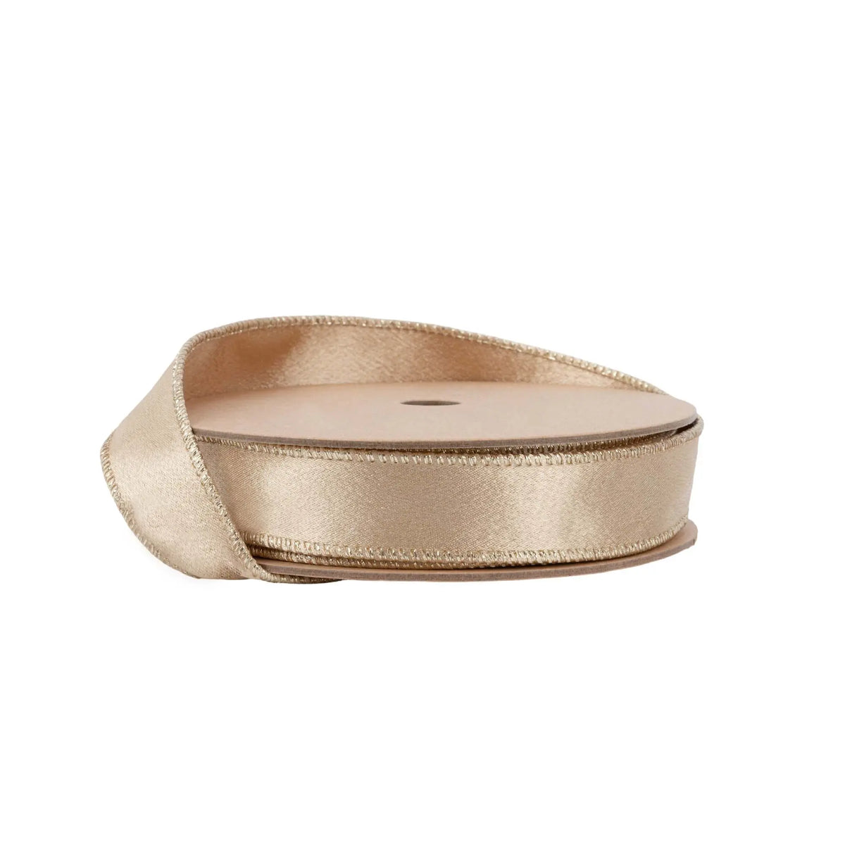 2300W-675-25E | 1" | Shimmer Satin | Gold w/Gold Backing | 10yds