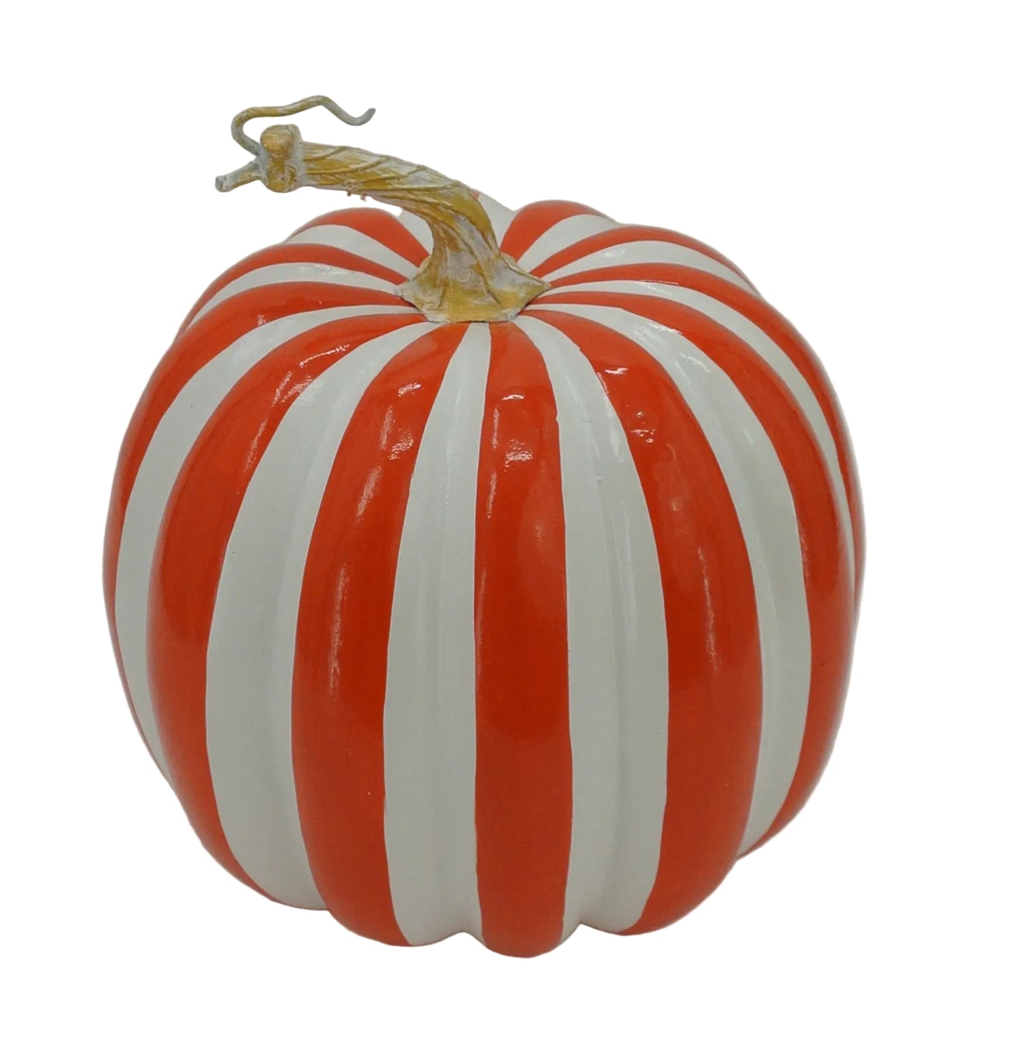 23066-ORWT | 7.5" | STRIPE PUMPKIN | ORANGE/WHITE