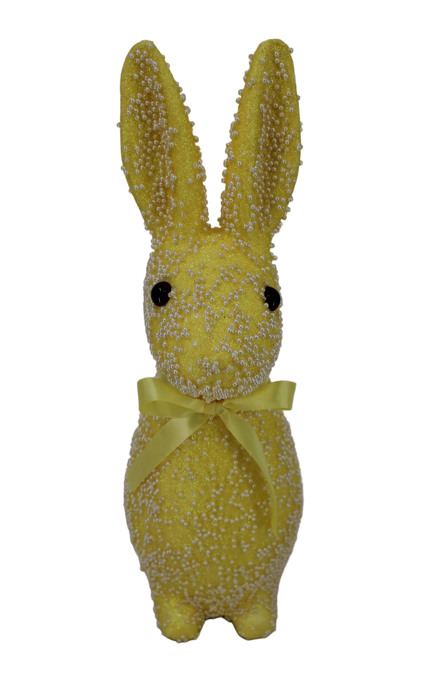 23186-YEL| 16" | Glitter Beaded Easter | Yellow