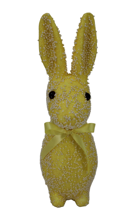 23186-YEL| 16" | Glitter Beaded Easter | Yellow