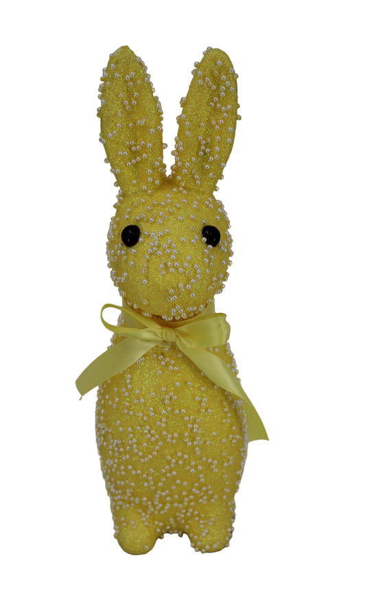 23187-YEL | 11" | Glitter Beaded Easter | Yellow
