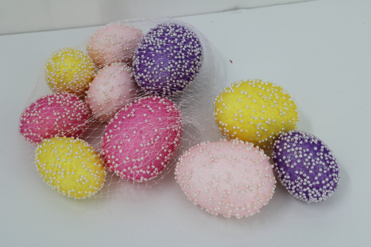 23189-PUPKYELB | Glitter Easter Egg Bag x10