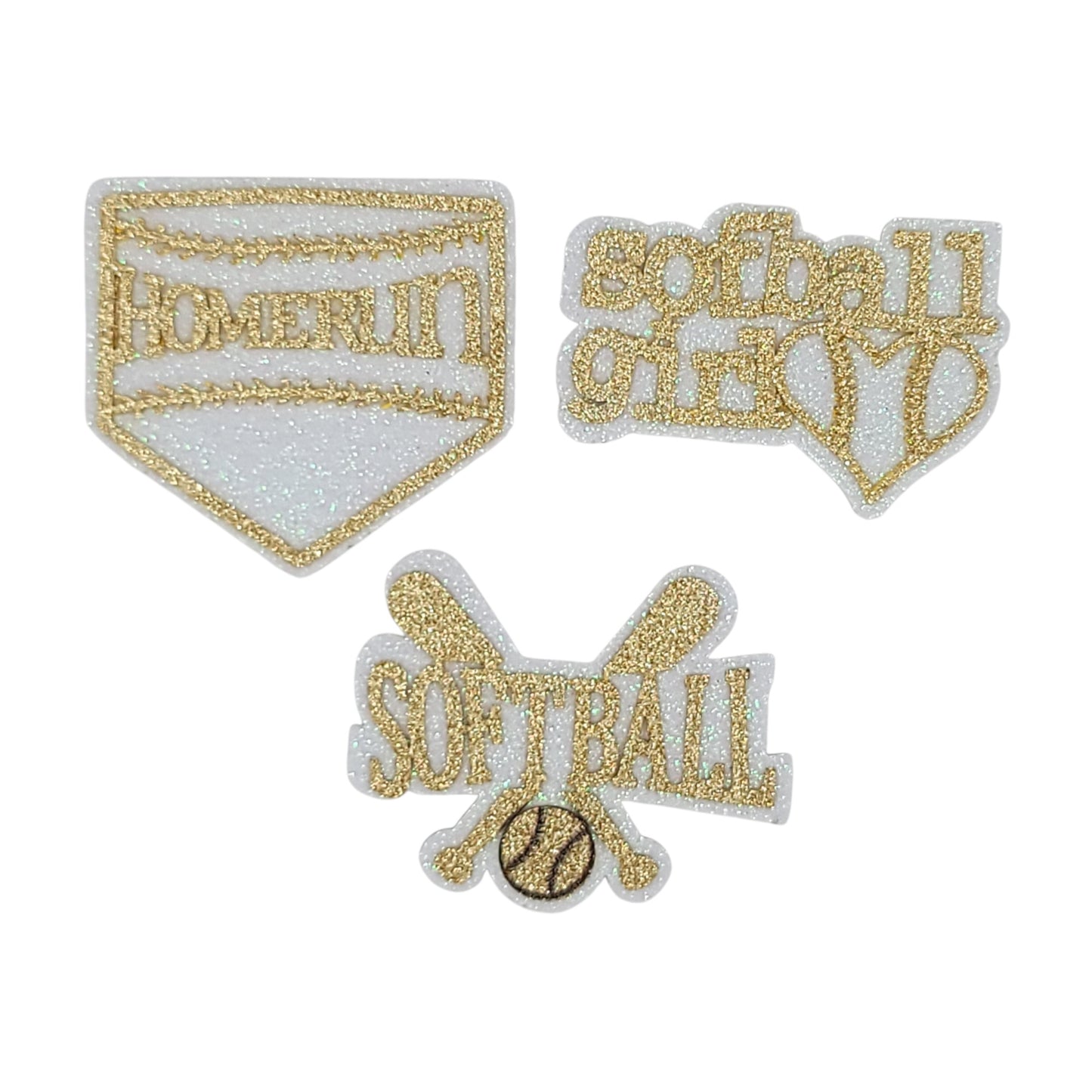 241715 | Glitter Foam Softball | Gold | 3Pcs/Pkg