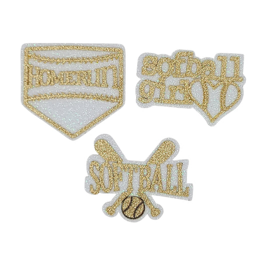 241715 | Glitter Foam Softball | Gold | 3Pcs/Pkg