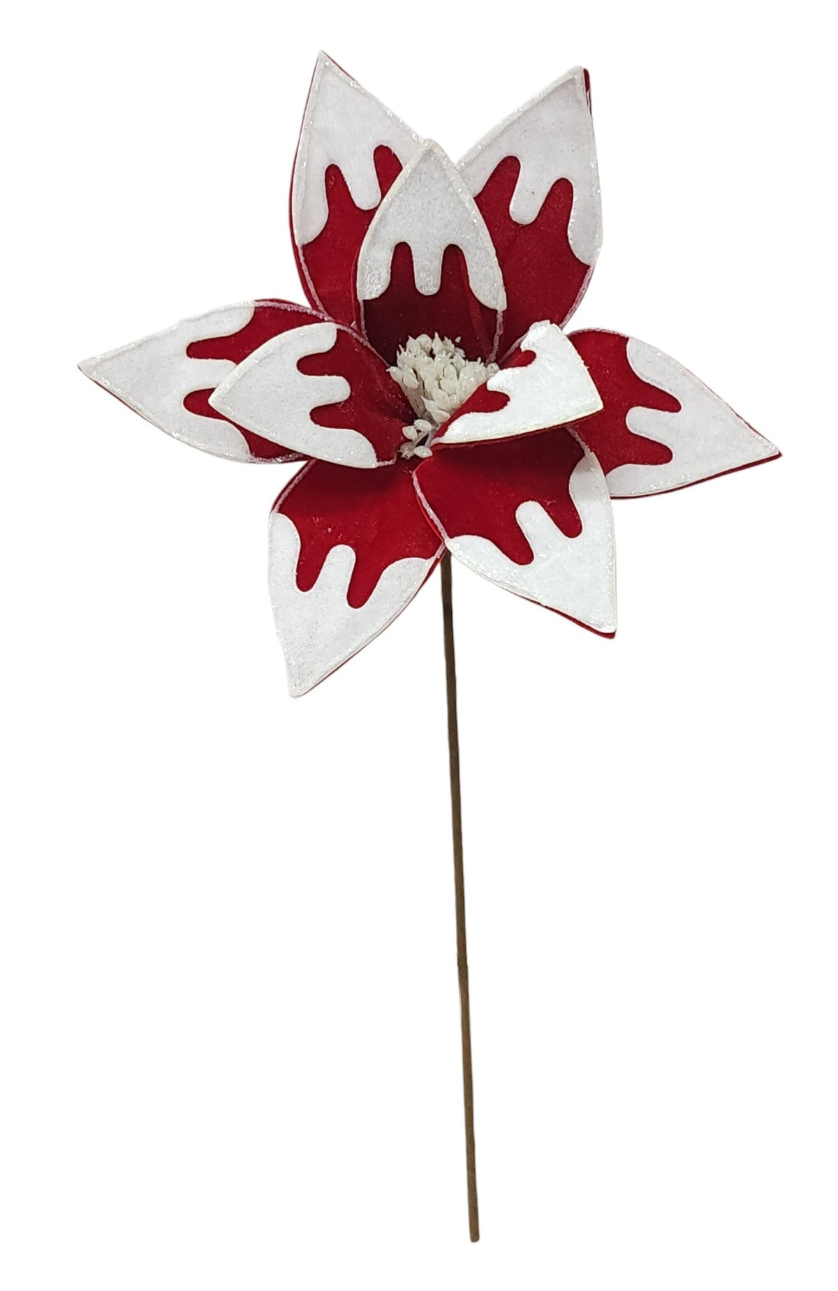 25040 | 30CM | POINSETTIA| RED/WHITE