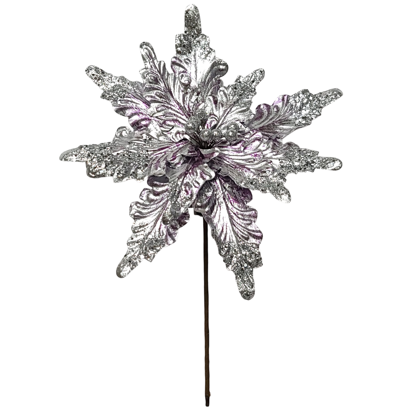 25739 | 11.8" | Poinsettia x1 | Silver