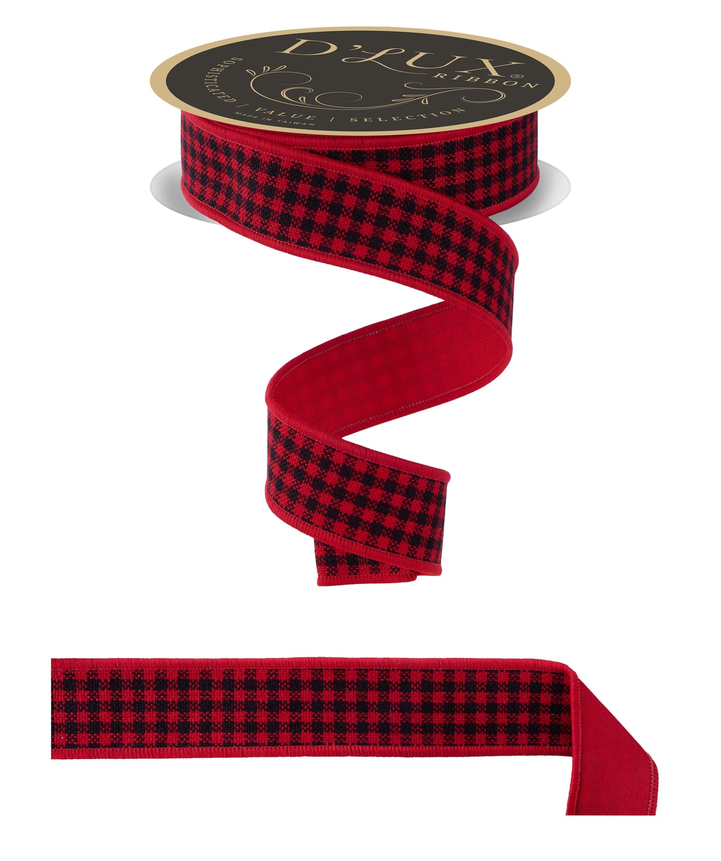 LX600424 | 1.5" | Mini Check/Fused | Red/Black/Red | 10yds