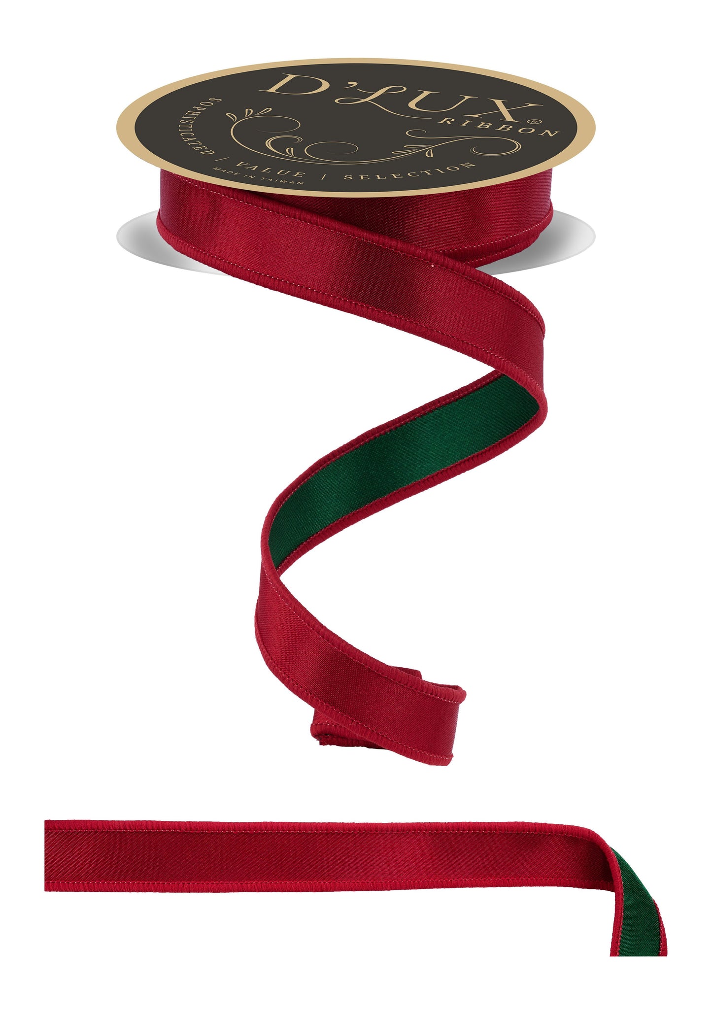 LX4000C5 | 7/8" | Satin Fused | Dk. Red/Emerald Green | 10yds