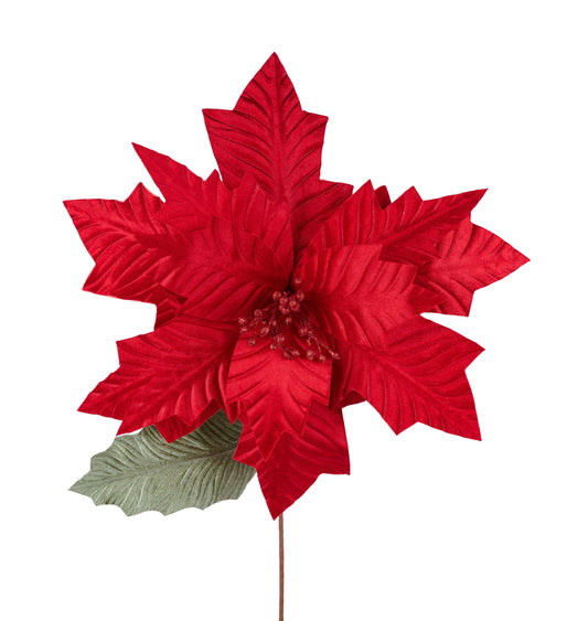 NF412324 |17.75"Dia x 24.75"L | Poinsettia Stem | Red