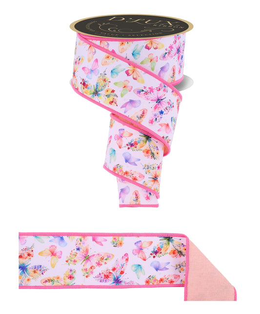 LX1186FM | 2.5" |  Botanical Butterflies/Fused |  10yds