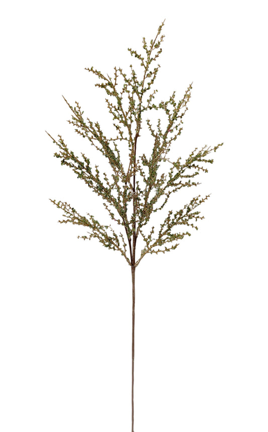 32146-GNGD | 30.5" | ICED TWIG SPRAY | GREEN/GOLD