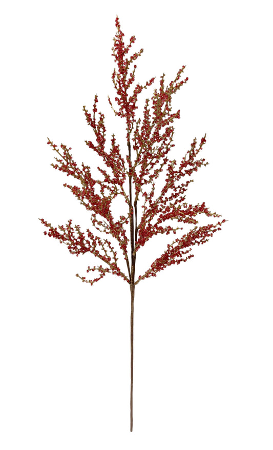 32146-RDGD | 30.5" | ICED TWIG SPRAY | RED/GOLD