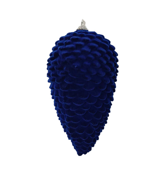 32249-DK.BL | 6" | HANGING PINE CONE | DARK BLUE