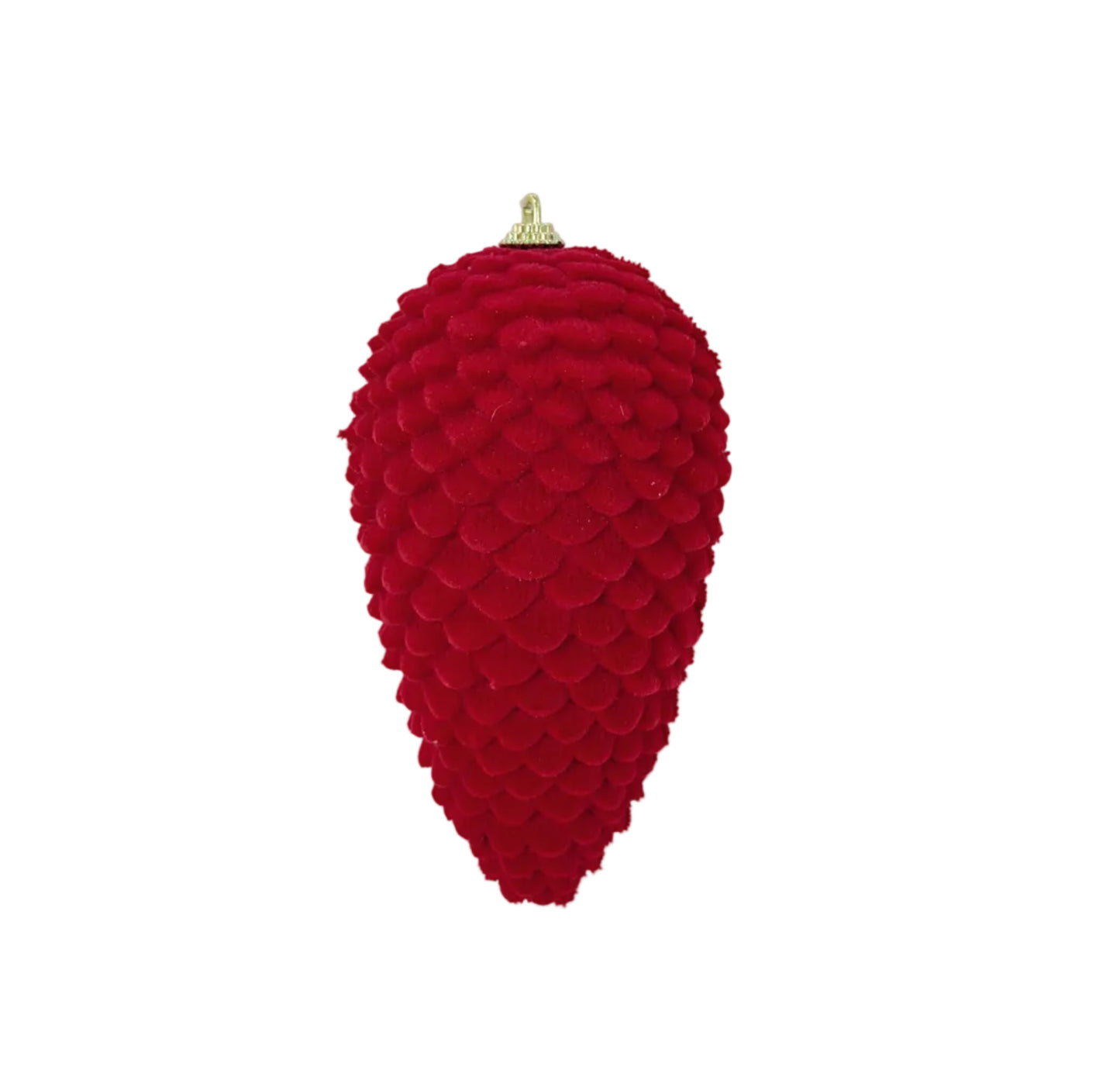 32249-RD | 6" | HANGING PINE CONE | RED
