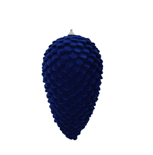 32250-DK.BL | 10" | HANGING PINE CONE | DARK BLUE