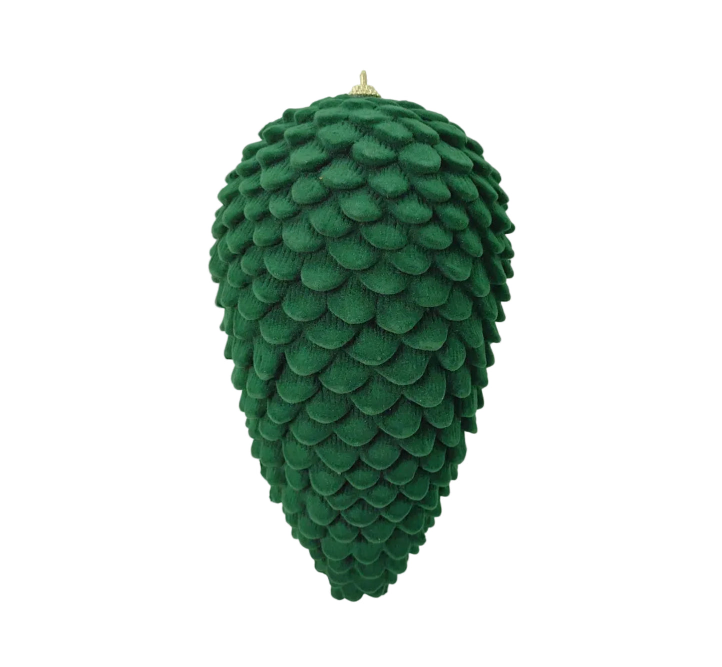 32250-DK.GN | 10" | HANGING PINE CONE | DARK GREEN