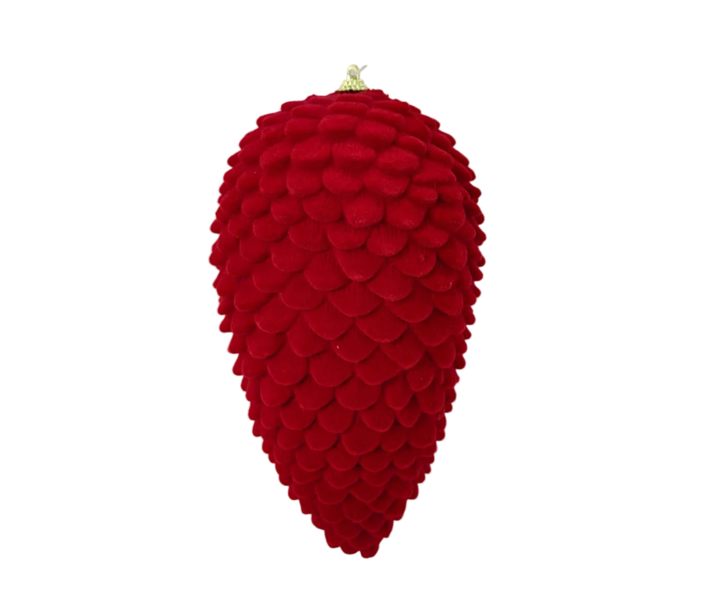 32250-RD | 10" | HANGING PINE CONE | RED