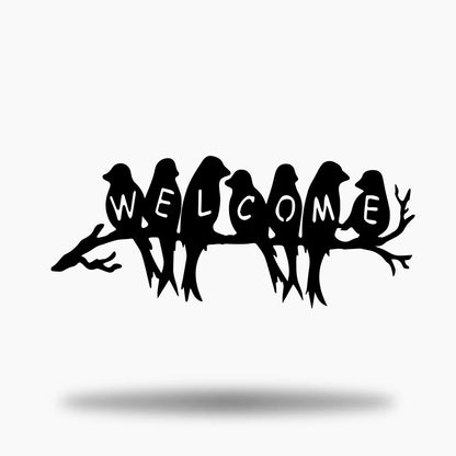 33557 Metal Welcome Birds - A&B Wholesale Market Inc