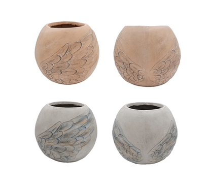34696 | 12"DIA | ANGEL WINGS POT